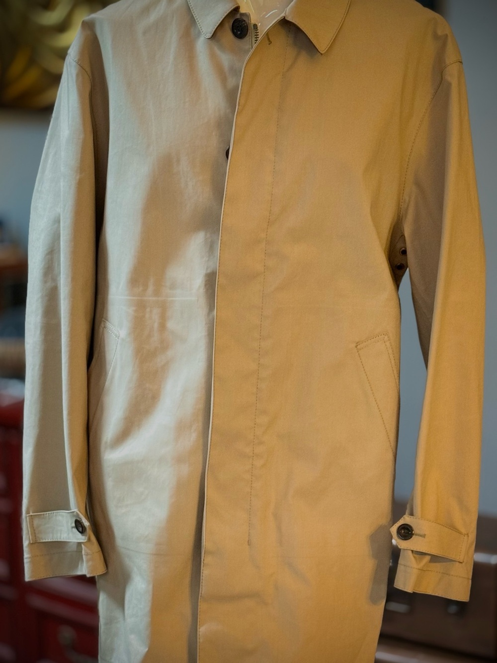 Coach Men's Tan Trench Rain Coat